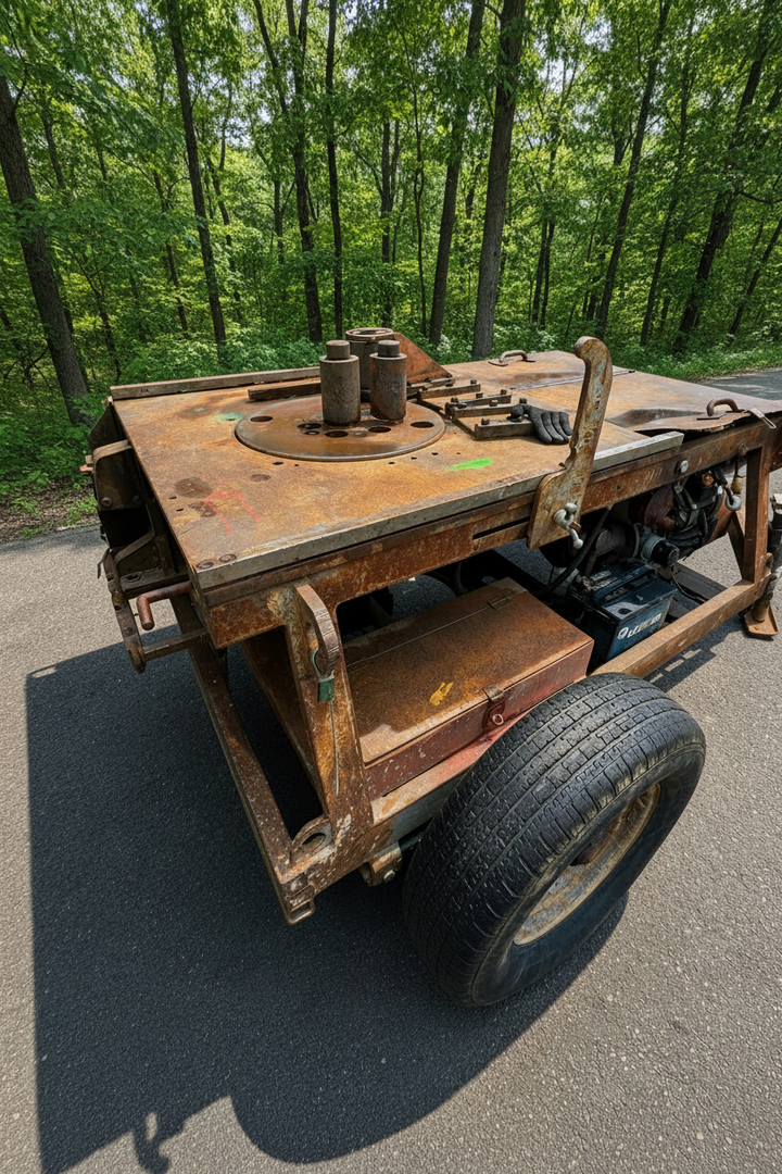 Tow behind rebar bender