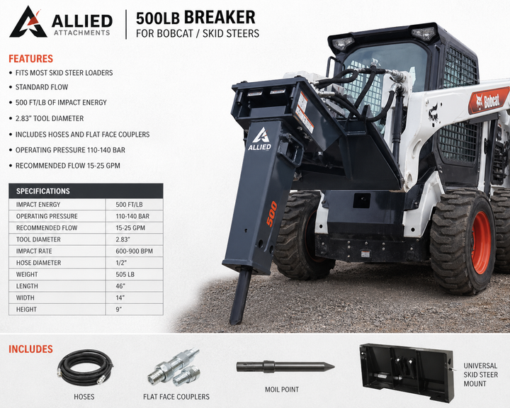 500lb Breaker Hammer Bobcat  attachment