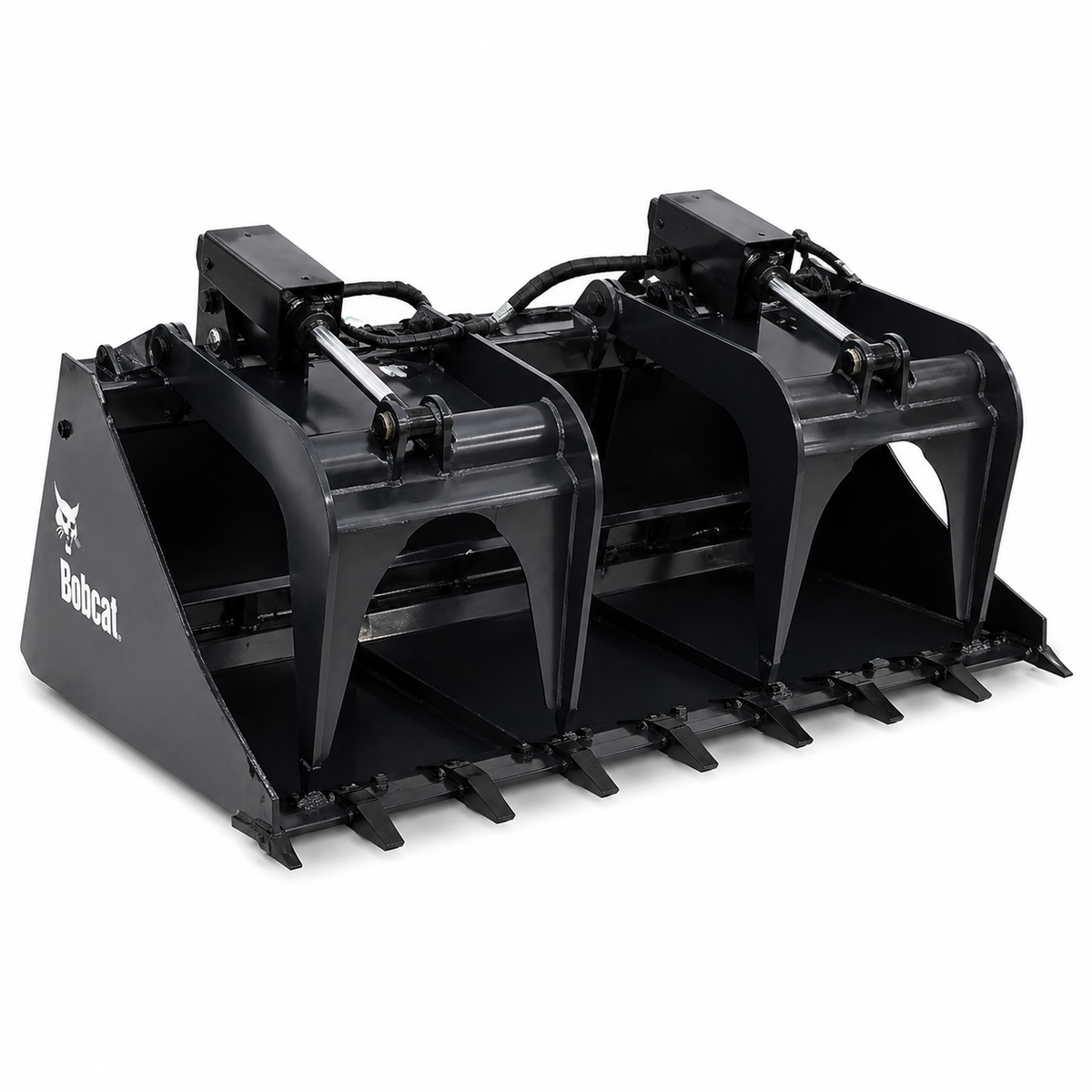 Bobcat grapple bucket attachment
