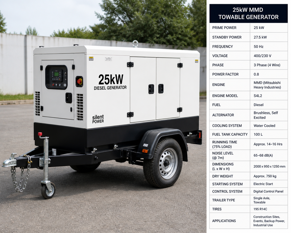 40Kw Tow Behind Generator
